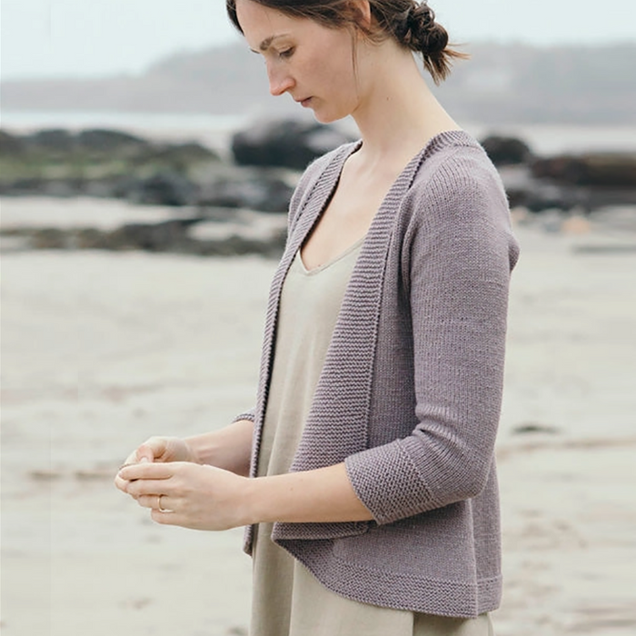Lady in Adromeda knitted cardigan