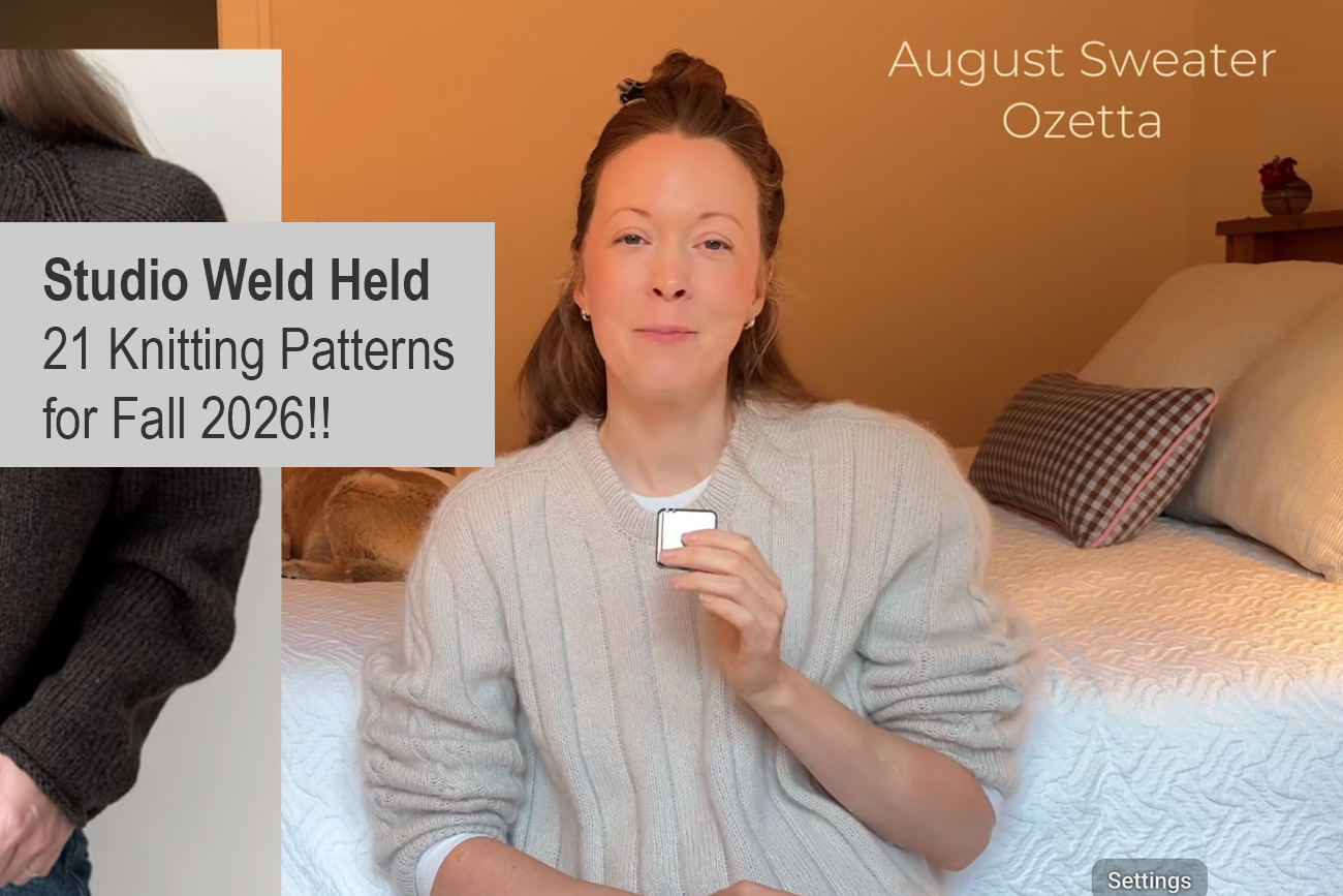Studio Well Held:  21 Knitting Patterns for Fall 2026!!