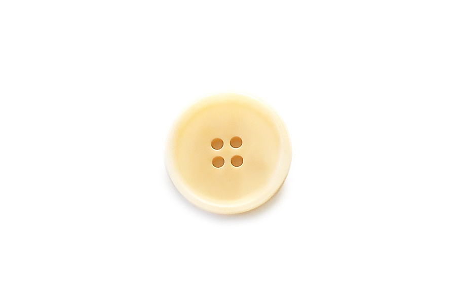 Button: 25mm Diameter  |  Natural  | Rimmed Edge Corozo