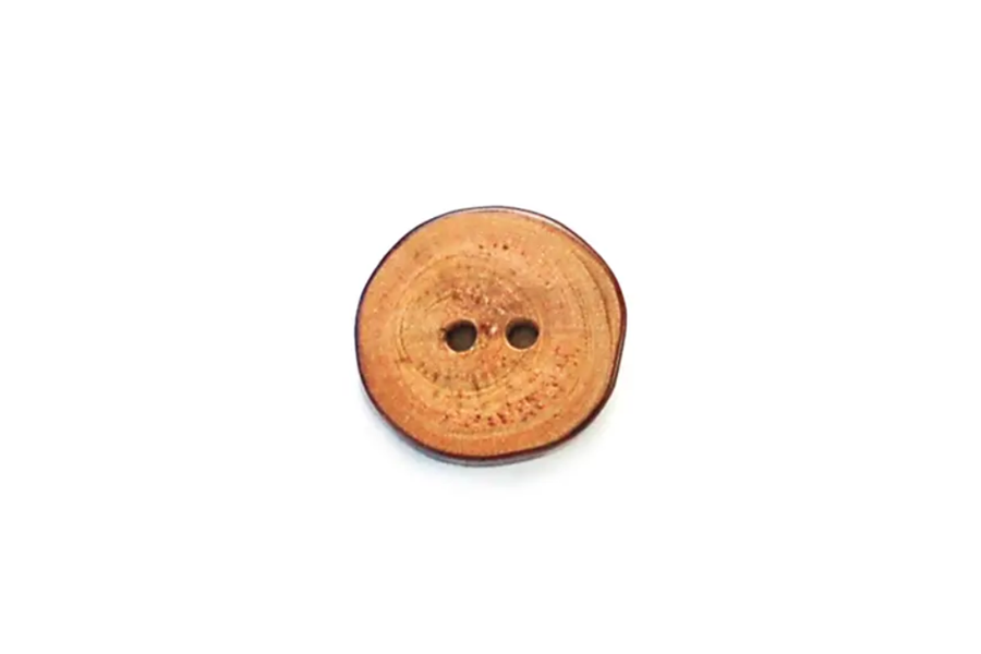 Button: 19-24mm Diameter  | Natural Brown Wood Slice Medium