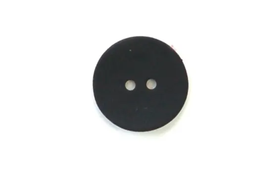 Button: 20mm Diameter  | Dyed Matte Black |  Agoya Shell