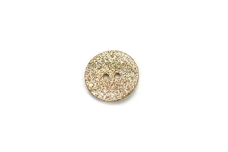 Button: 18mm Diameter  |  Gold Glitter  |  Agoya Shell