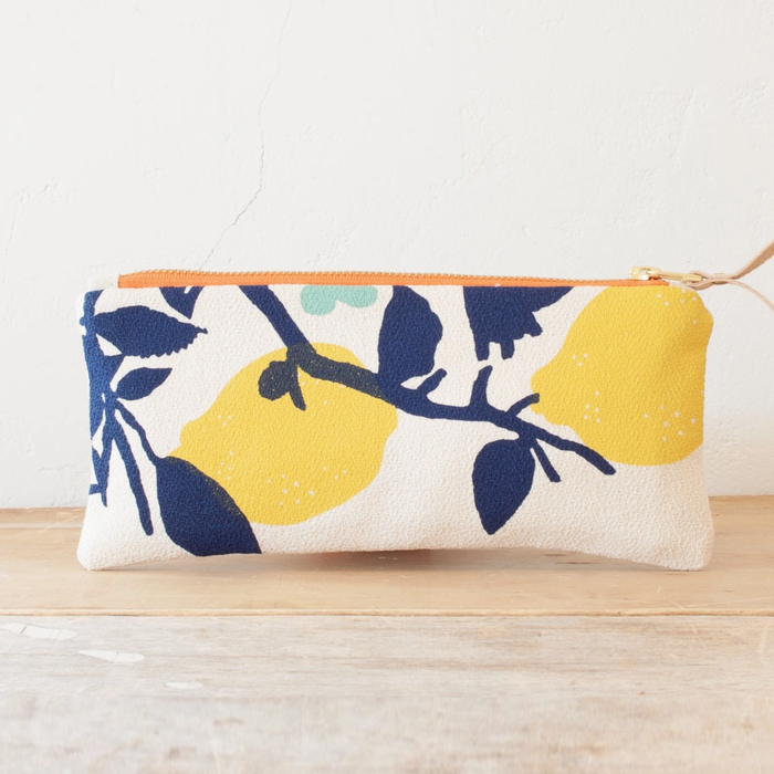 Erin Flett   |  Navy Lemon Tree Pencil Bag