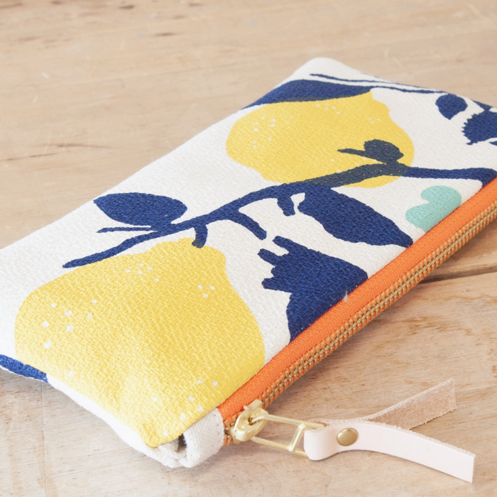 Erin Flett   |  Navy Lemon Tree Pencil Bag