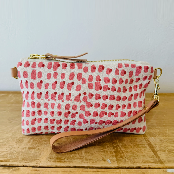 Erin Flett   |  Wristlet Berry Blush Double Dot Ellie Bag