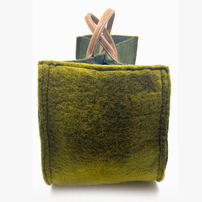 Fibres of Life  |  Soft Felt Wool Yarn Bag  |  Forest