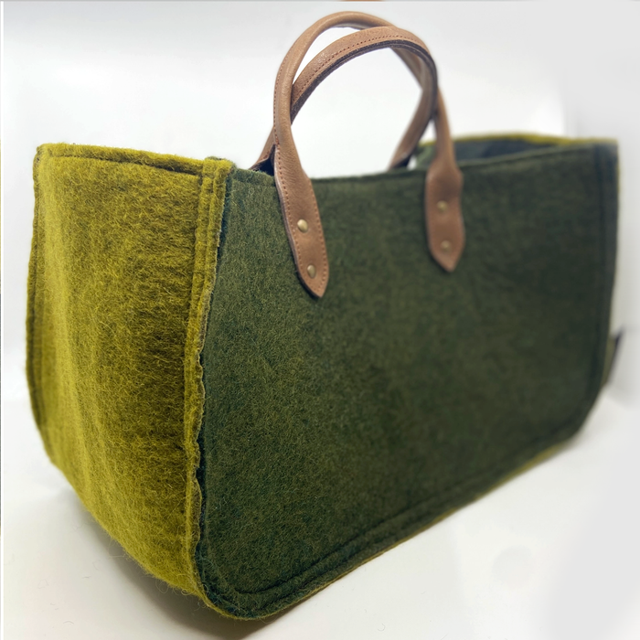 Fibres of Life  |  Soft Felt Wool Yarn Bag  |  Forest