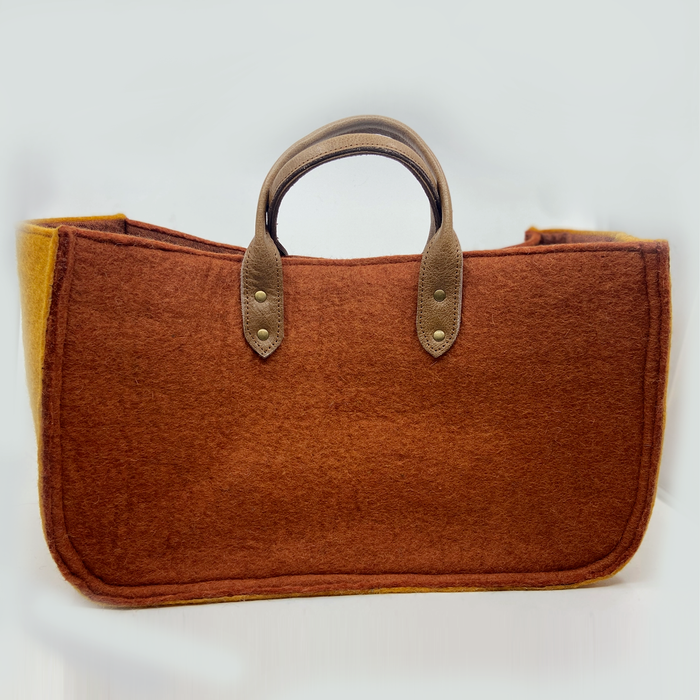 Fibres of Life  |  Soft Felt Wool Yarn Bag  |  Marigold