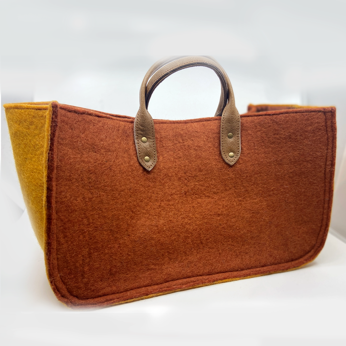 Fibres of Life  |  Soft Felt Wool Yarn Bag  |  Marigold