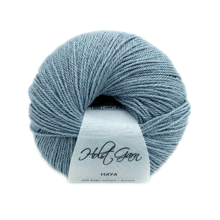 Holst Haya, Baby Alpaca, Mulberry Silk, Yak, Blue sky color