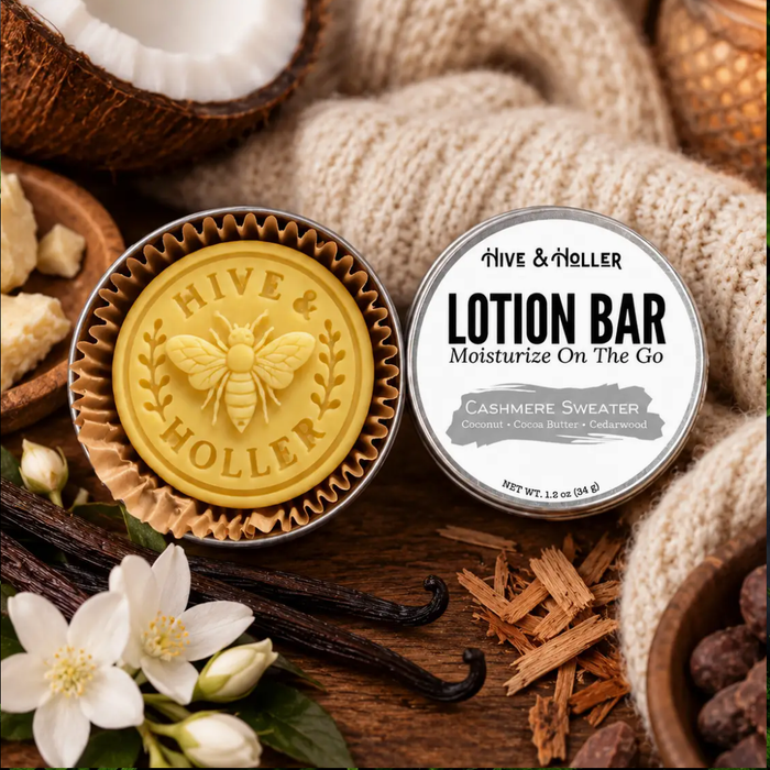 Cashmere Sweater Solid Lotion Bar  |  Hive and Holler