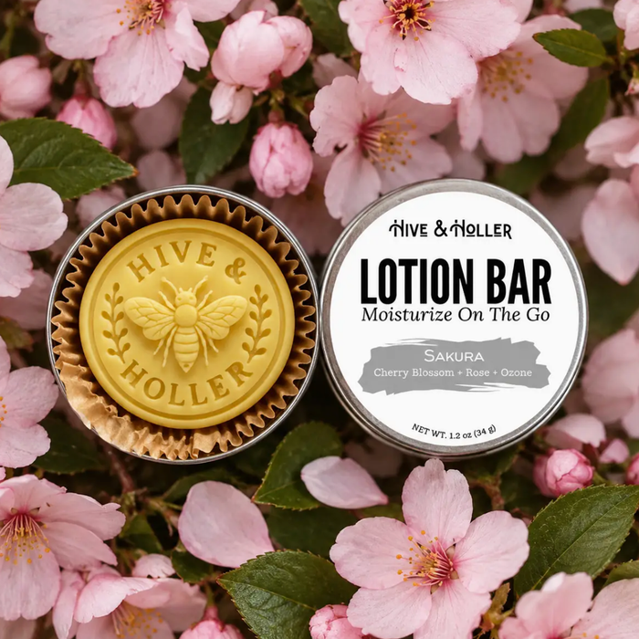 Sakura Solid Lotion Bar  |  Hive and Holler