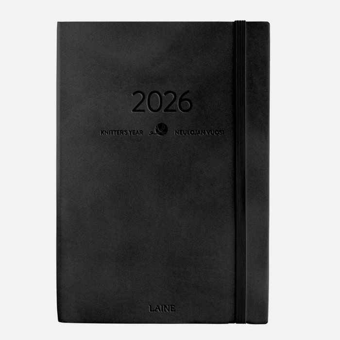 Black Knitter's Weekly Planner 2026  |  Laine Publishing