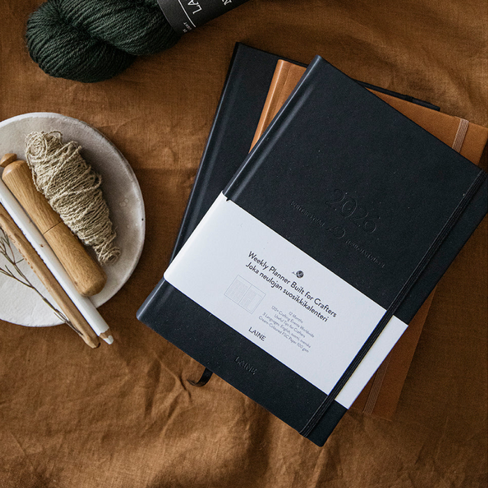Black Knitter's Weekly Planner 2026  |  Laine Publishing