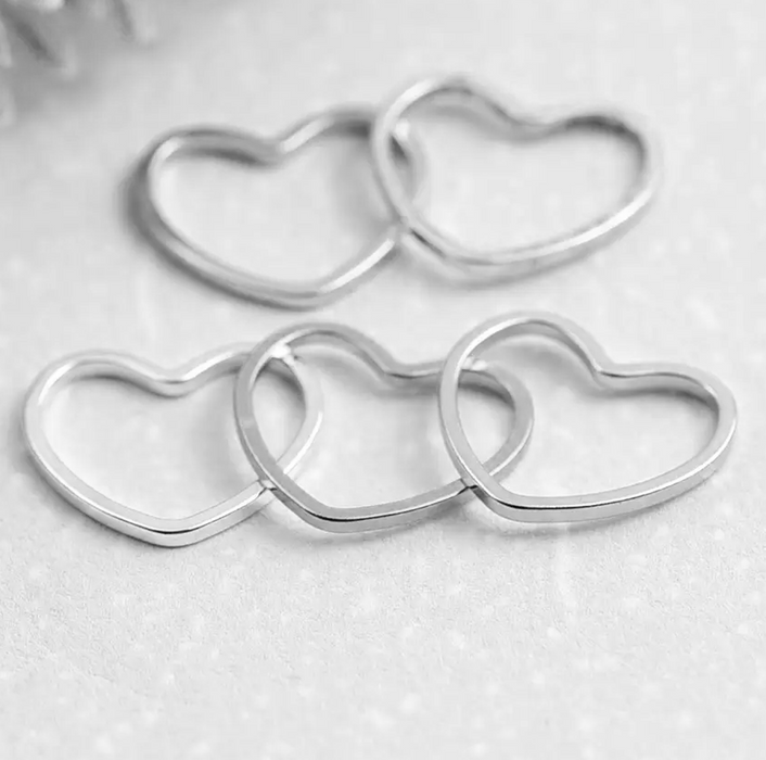 Medium Rose Gold Heart Stitch Markers