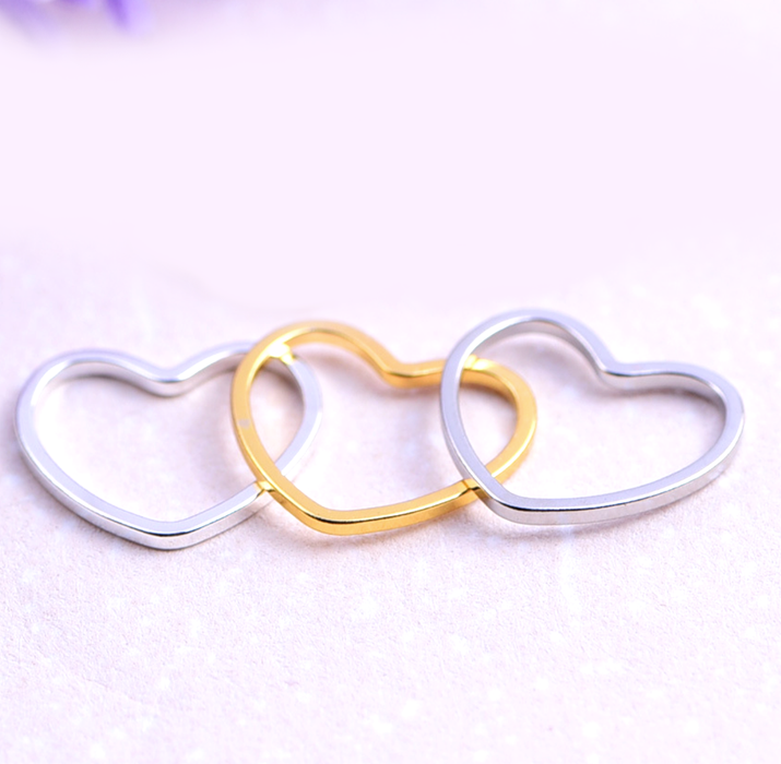 Medium Bright Gold Heart Stitch Markers