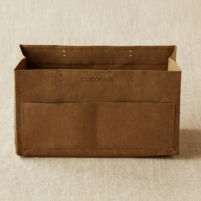 Cocoknit Kraft Caddy - Olive (without Leather Handles)