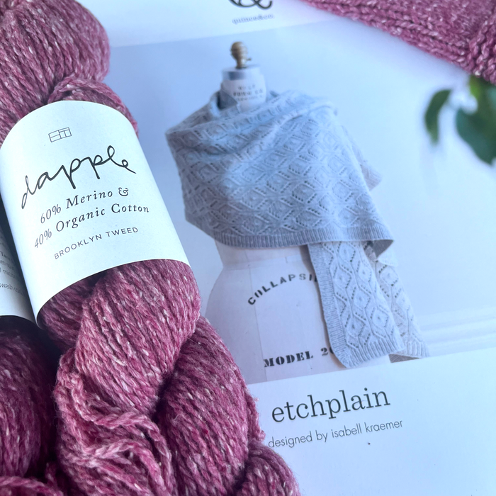 KIT - Etchplain Shawl by Isabell Kraemer with Brooklyn Tweed Dapple