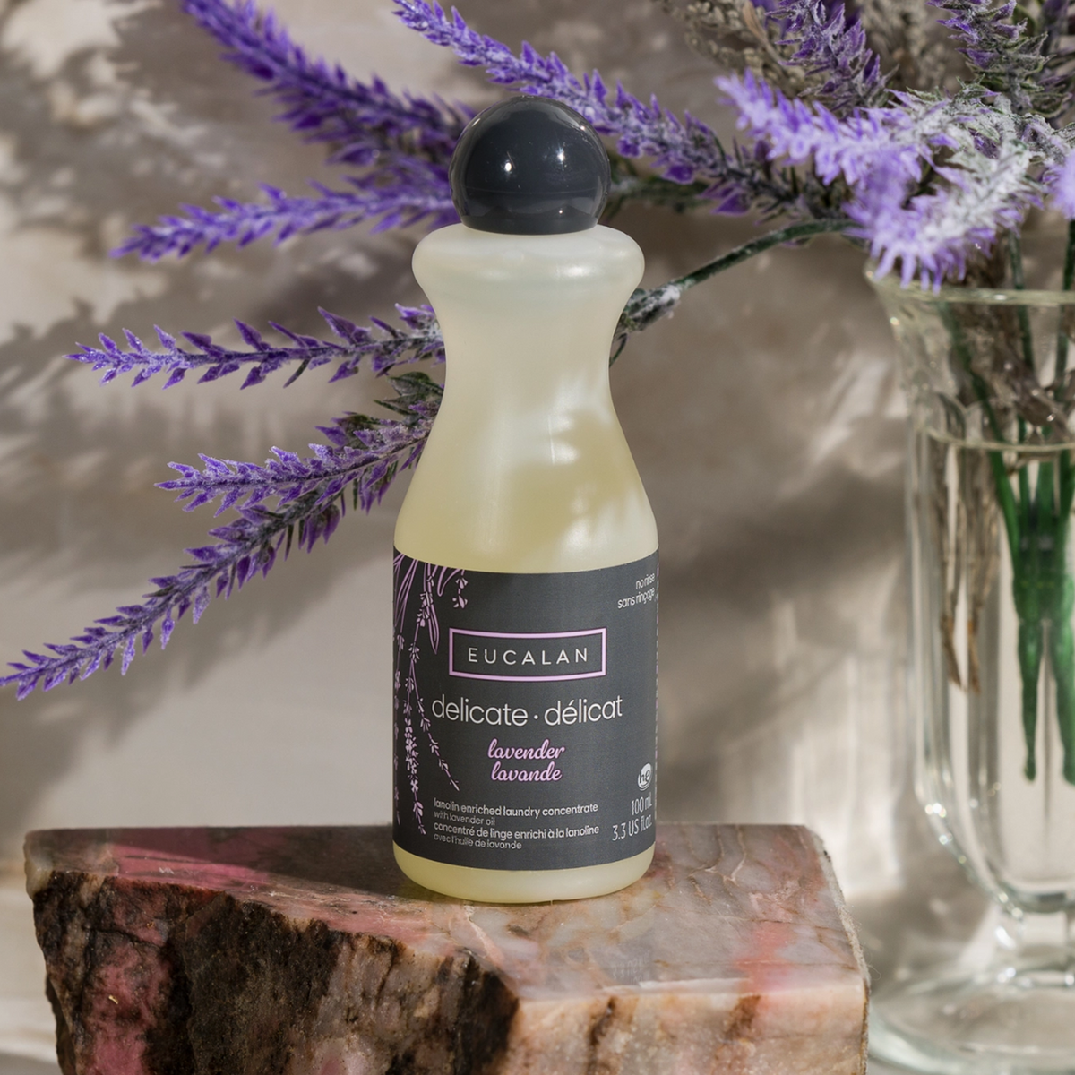 Lessive Fine Eucalan 500 Ml (16,9 Oz) - Lavande, à La Main Ou Machine, Biodégradable, Avec Lanoline