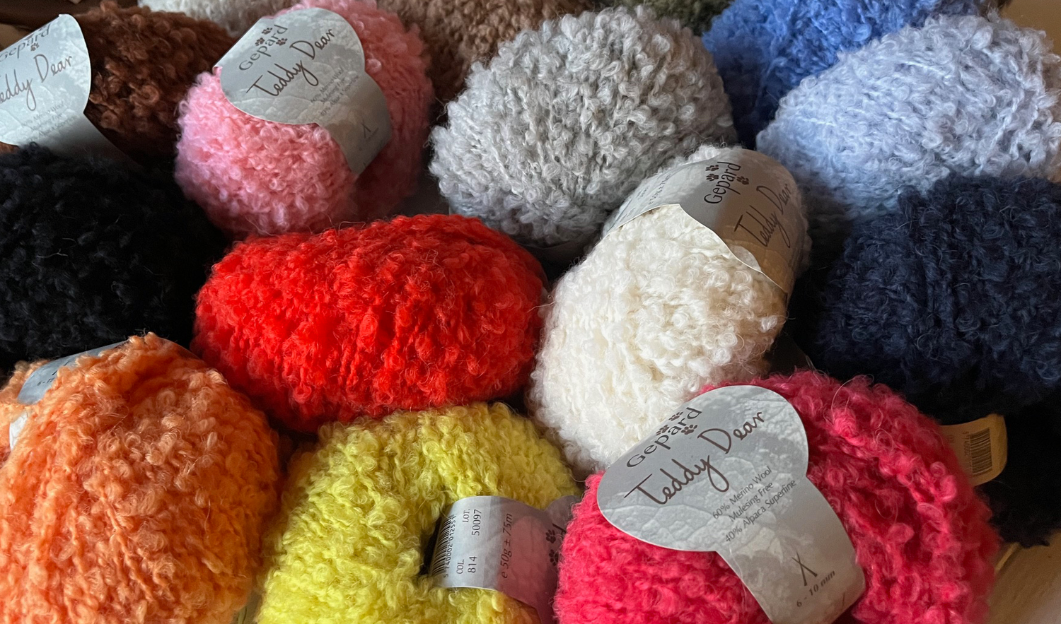Gepard Teddy Dear, Woolia and Wild & Soft are back in stock in all colors.