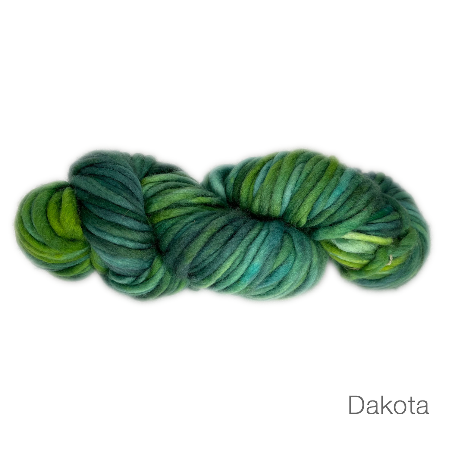 A green super chunky merino wool hand-dyed by Inspireamind