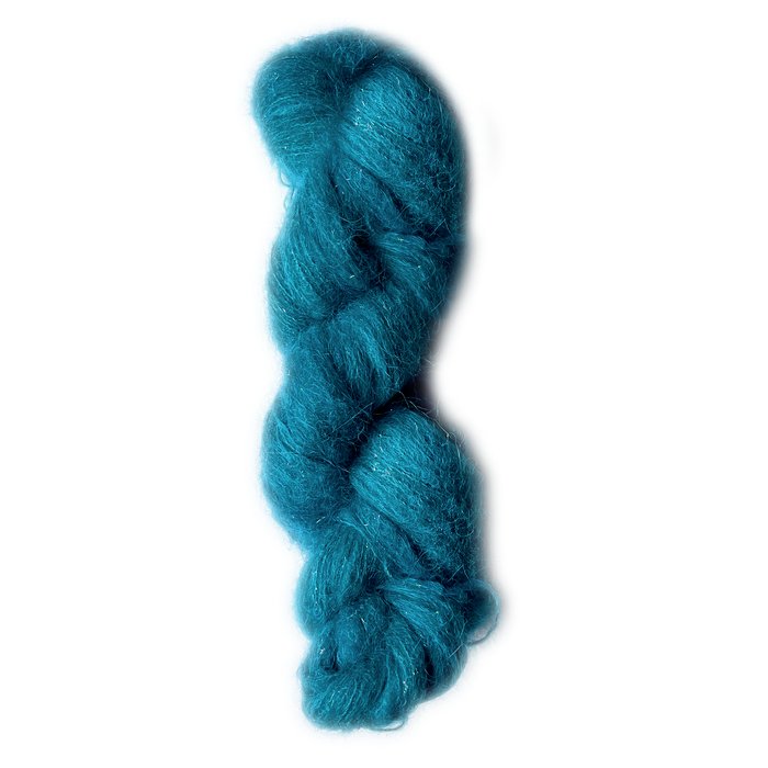 Hand-Dyed Mermaid Baby Suri Alpaca / Silk WITH SPARKLE