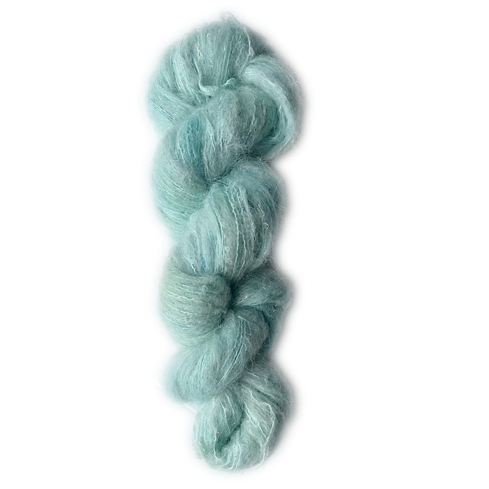 Hand-Dyed Mermaid Baby Suri Alpaca / Silk WITH SPARKLE