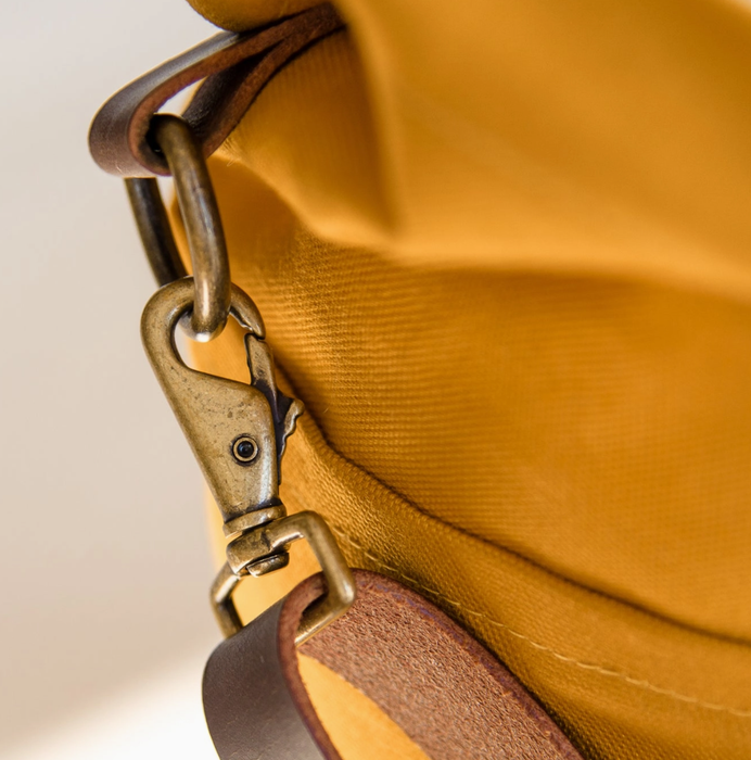 Twig & Horn   |  Canvas Crossbody Project Tote - Chocolate