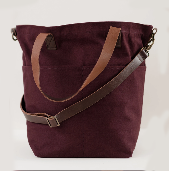 Twig & Horn   |  Waxed Canvas Crossbody Project Tote - Jam
