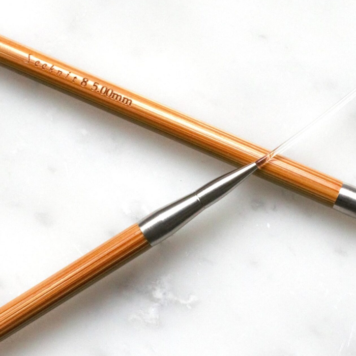 CURVE Koshitsu Premium Set  - Interchangeable Bamboo Circular Needles  -  15 cm, 11 sizes- Off-White