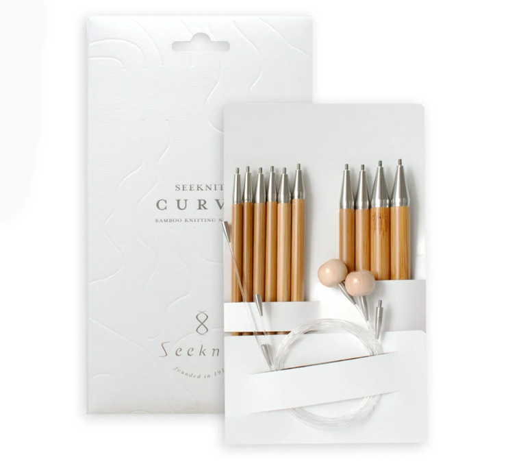 CURVE Koshitsu Jumbo Set  - Interchangeable Bamboo Circular Needles  -  15 cm, 5 sizes