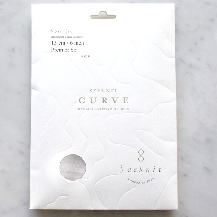 CURVE Koshitsu Premium Set  - Interchangeable Bamboo Circular Needles  -  15 cm, 11 sizes- Off-White