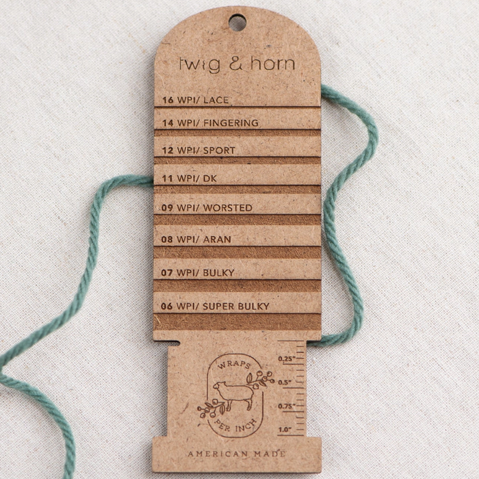 Twig & Horn   |  Wraps Per Inch (WPI) Tool for Yarn Weight Measurement