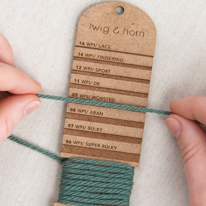 Twig & Horn   |  Wraps Per Inch (WPI) Tool for Yarn Weight Measurement