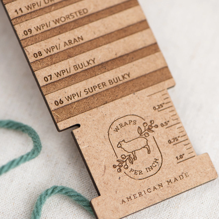 Twig & Horn   |  Wraps Per Inch (WPI) Tool for Yarn Weight Measurement