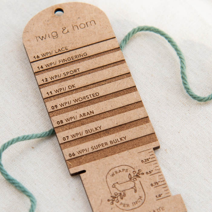 Twig & Horn   |  Wraps Per Inch (WPI) Tool for Yarn Weight Measurement
