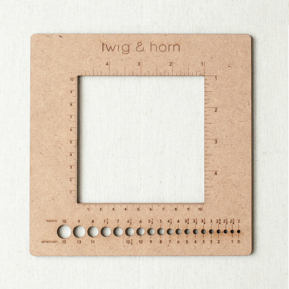 Twig & Horn by Large Square Gauge Ruler | Inspire a Mind Yarn — Inspire ...