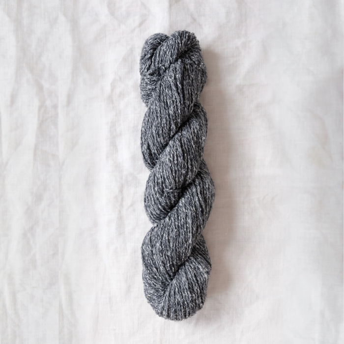 skein of Quince & Co Wren in dark  grey - pedernales