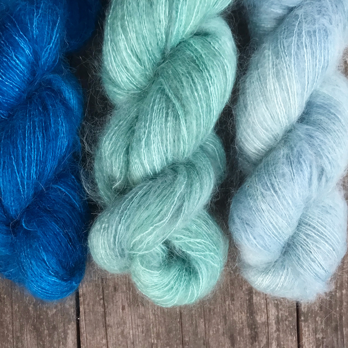 Lace Weight Hand-Dyed Superkid Mohair & Silk  |  Hygge